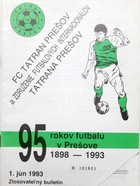 95 lat piłki nożnej w Preszowie 1898-1993 (Słowacja)
