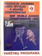 Informator Mistrzostwa Świata Juniorów 1998 w hokeju na lodzie - grupa D